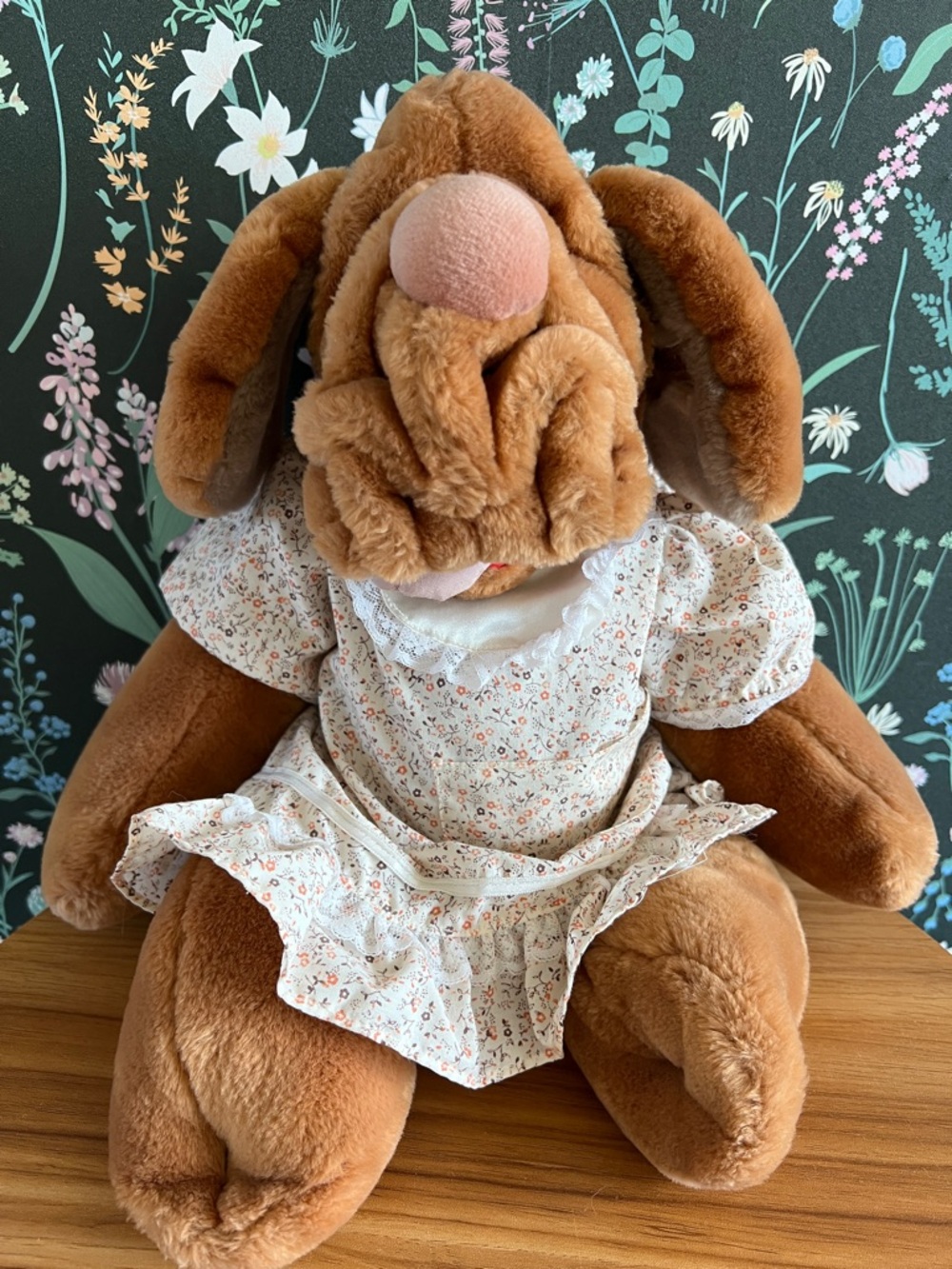 VINTAGE Ganz Bros WRINKLES dog plush hand puppet 1980’s. Heritage Collection